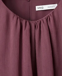 Mango Women's Ruffled Draped Dress