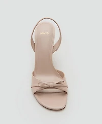 Mango Women's Bow Detail Strappy Heeled Sandals
