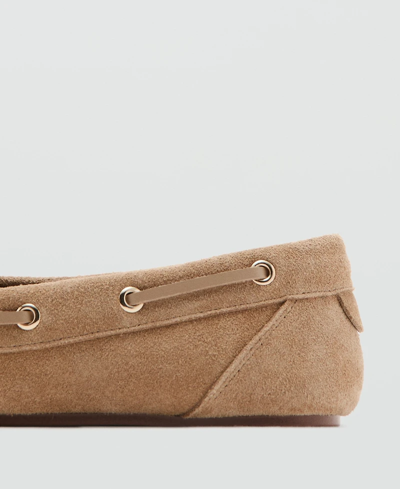 Mango Women's Suede Driving Shoes