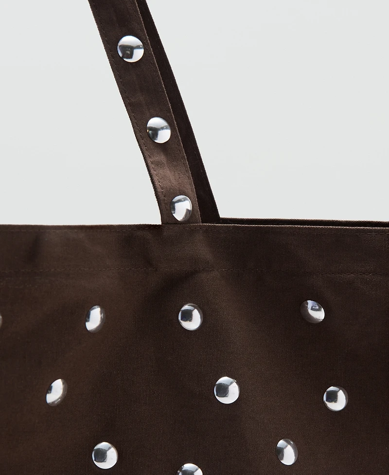 Mango Women's Stud Shopper Bag
