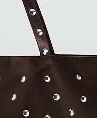Mango Women's Stud Shopper Bag