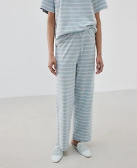 Mango Women's Cotton Striped Pajama Pants