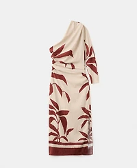 Mango Women's Gathered Body Asymmetrical Dress