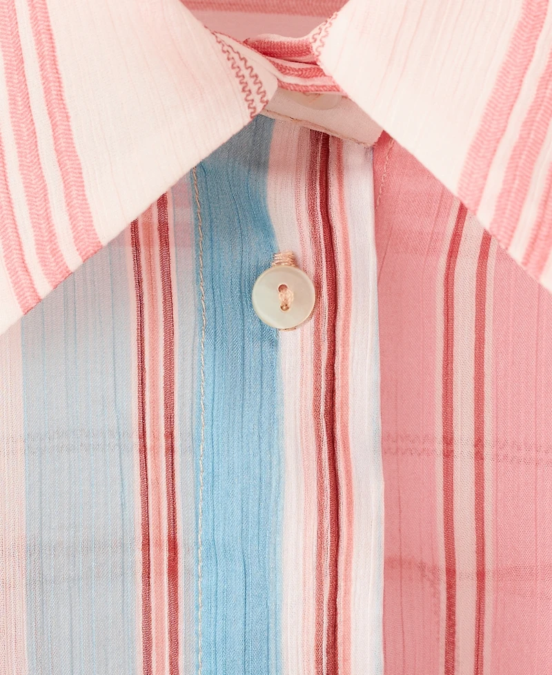 Mango Women's Bow Striped Blouse