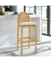 Safavieh Tojo Cane Round Back Bar Stool
