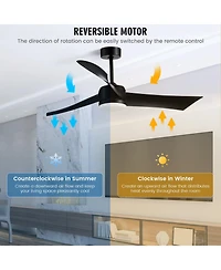Gouun 52 Inch Reversible Ceiling Fan