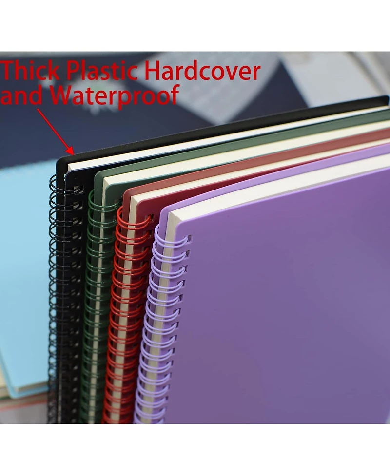 Gnuadz Spiral Notebook Plastic Hardcover College Ruled Journal