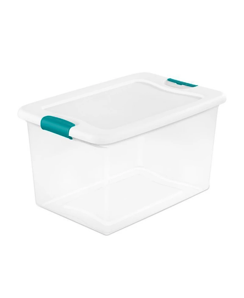 Sterilite 64 Qt Plastic Stacking Container, 6 Pack and 32 Quart Storage Boxes, 6 Pack