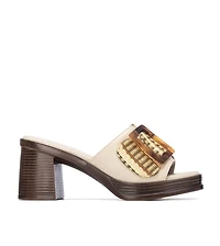 Xti Women's Refresh Collection Block Heel Slip On Sandals