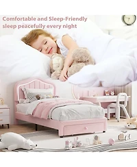 gaomon Upholstered Bed Frame with Storage Drawer and Smart Led Headboard