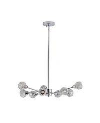 Clihome Modern Crystal Chandeliers, 9 Lights Chandelier, Kitchen Light Fixtures (Bulbs Not Included)