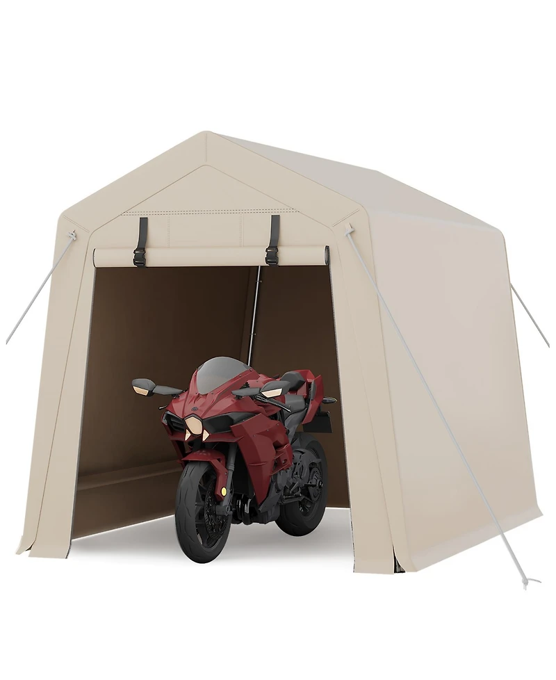 gaomon All-Weather Portable Outdoor Carport, Motorcycle Storage Shed for Bikes Firewood