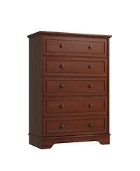 gaomon 5 Drawer Dresser for Bedroom, Vertical Chest of Drawers, Farmhouse Tall Cabinet Organizer for Living Room