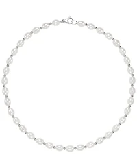 Macy's Rice Pearl (7-8mm) Beaded Necklace in Sterling Silver