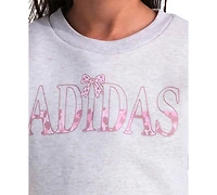 adidas Girls' 2T-6X Long-Sleeve Sweatshirt and Pants, 2-Piece Set