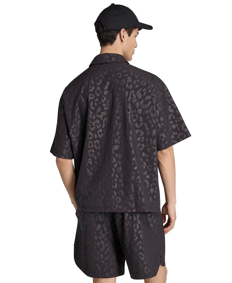 adidas Men's Tech Leopard Short-Sleeve Shirt