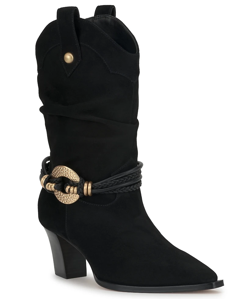 Jessica Simpson Women's Hanie Western Slouch Booties