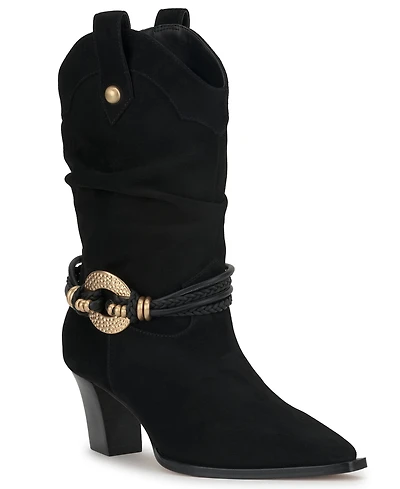 Jessica Simpson Women's Hanie Western Slouch Booties