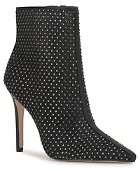 Jessica Simpson Women's Pazra Rhinestone Mesh Stiletto Dress Booties
