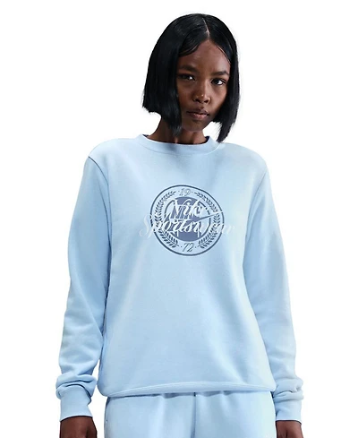Nike Sportswear Women's Club Fleece Graphic Crewneck Sweatshirt