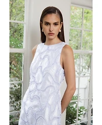 endless rose Women's Beaded Embellishment Midi Dress