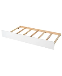 Clihome Bed with Trundle and Bookcase Headboard