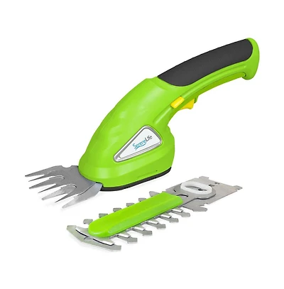 Pyle Cordless Handheld Grass Cutter Shears with Hedge Trimmer Blade