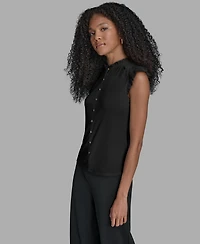 Bcbg Women's Sleeveless Button Down Blouse