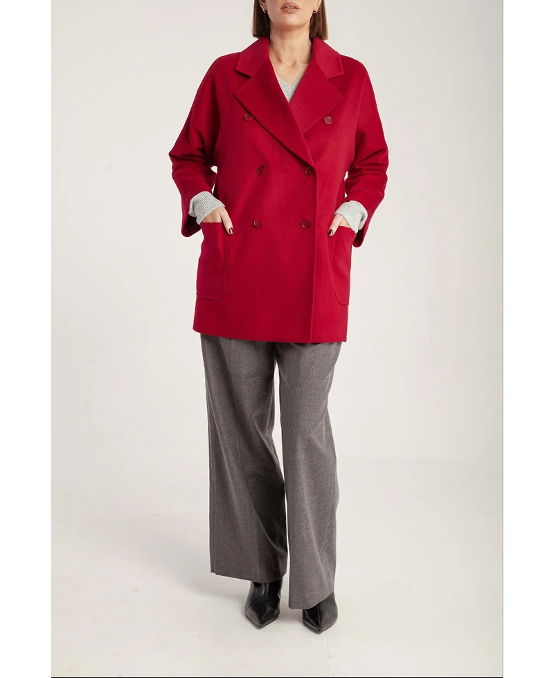 1982 Women's Cashmere Double Breasted Short Coat