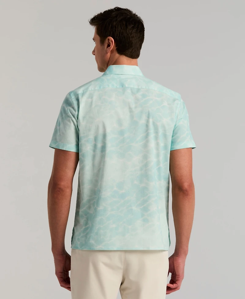 Perry Ellis Men's Printed Poplin Short-Sleeve Shirt