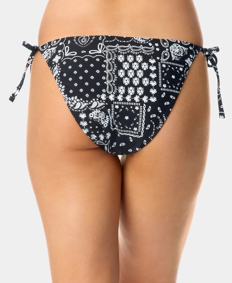 California Waves Women's Bandana Print Side Tie Swim Bottoms, Macy's Exclusive