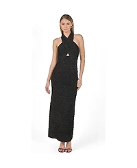 endless rose Women's Strechy Halter Neck Midi Dress