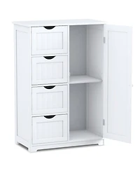 sumyeg Standing Indoor Wooden Storage Cabinet with 4 Drawers