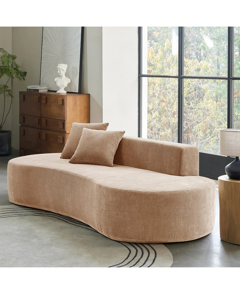 Hulala Home Nerio 94" Modern No Assembly Required Compressed Cloud Sofa