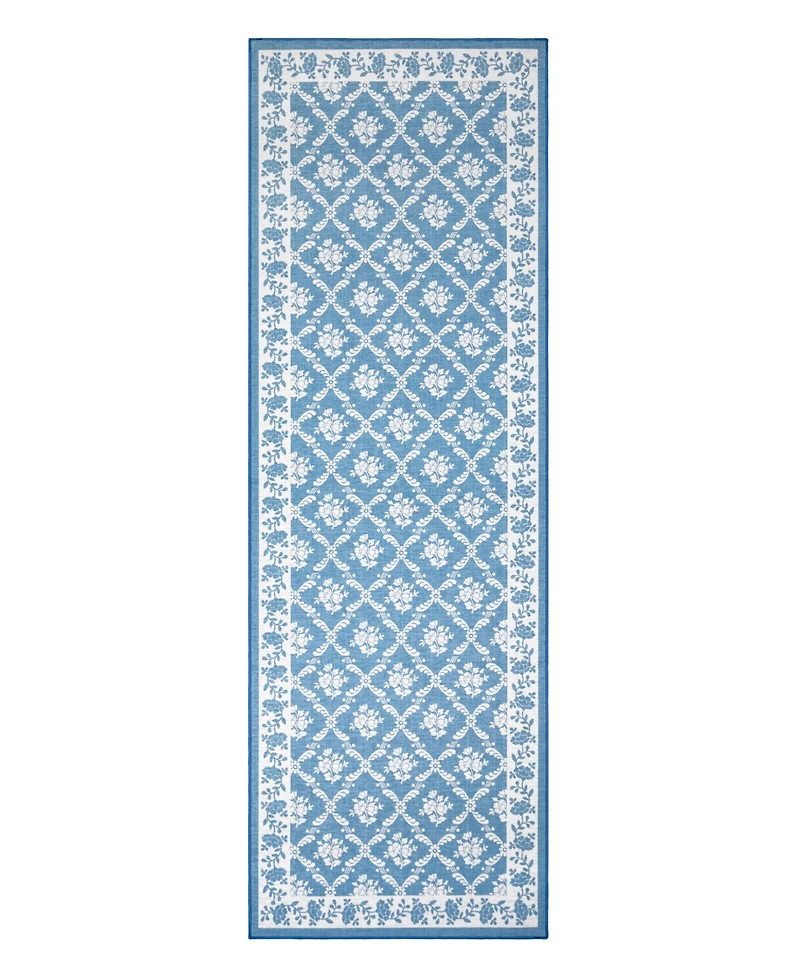 Laura Ashley Printed Chenille Merley Runner Rug, 24"x 72"