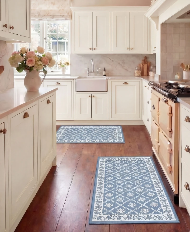 Laura Ashley Printed Chenille Merley 2-Pc. Rug Set
