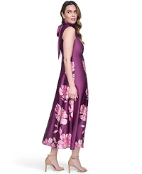 Eliza J Petite Halter Neck Zipper Midi Dress