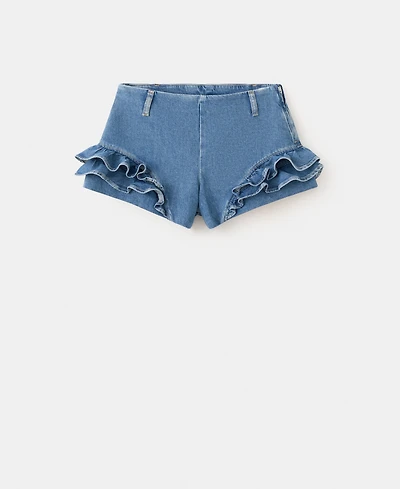 Mango Women's Ruffled Mini Shorts