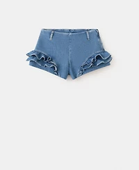 Mango Women's Ruffled Mini Shorts