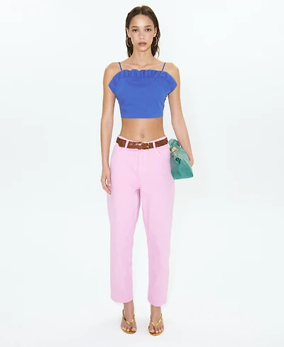 Mango Women's High-Waisted Mom-Fit Jeans