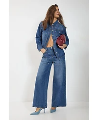 Nasty Gal Women's Denim Jewel Baggy Jeans