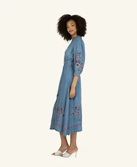 Super Natural by Secret Mission Women's Lynn Dress with Flower Embroidery