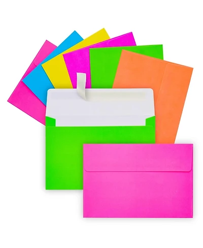 Gnuadz Neon Self-Adhesive Envelopes for Invitations