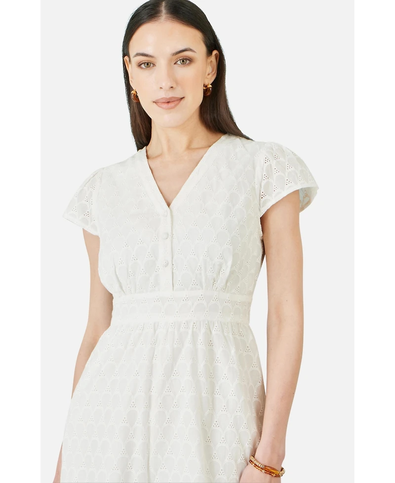 Yumi Women's Cotton Broderie Anglaise Playsuit