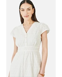 Yumi Women's Cotton Broderie Anglaise Playsuit