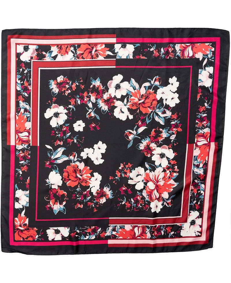 Vince Camuto Posy Floral Border Square Scarf