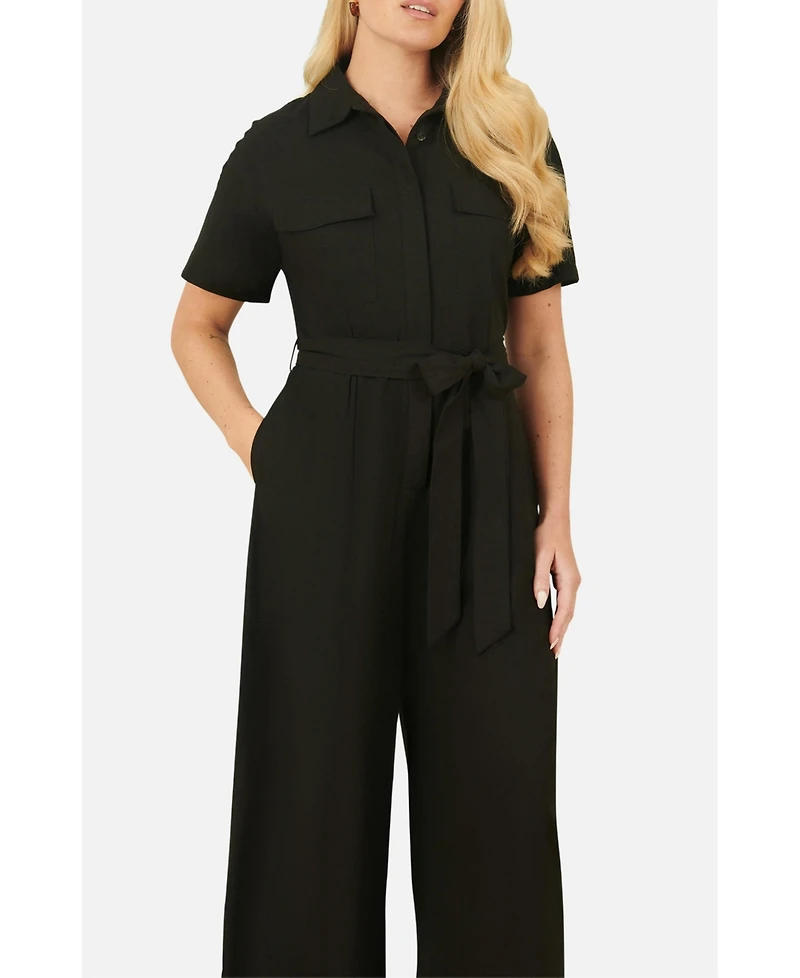 Yumi Women's Utility Relaxed Fit Jumpsuit
