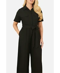 Yumi Women's Utility Relaxed Fit Jumpsuit