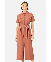 Yumi Women's Utility Relaxed Fit Jumpsuit