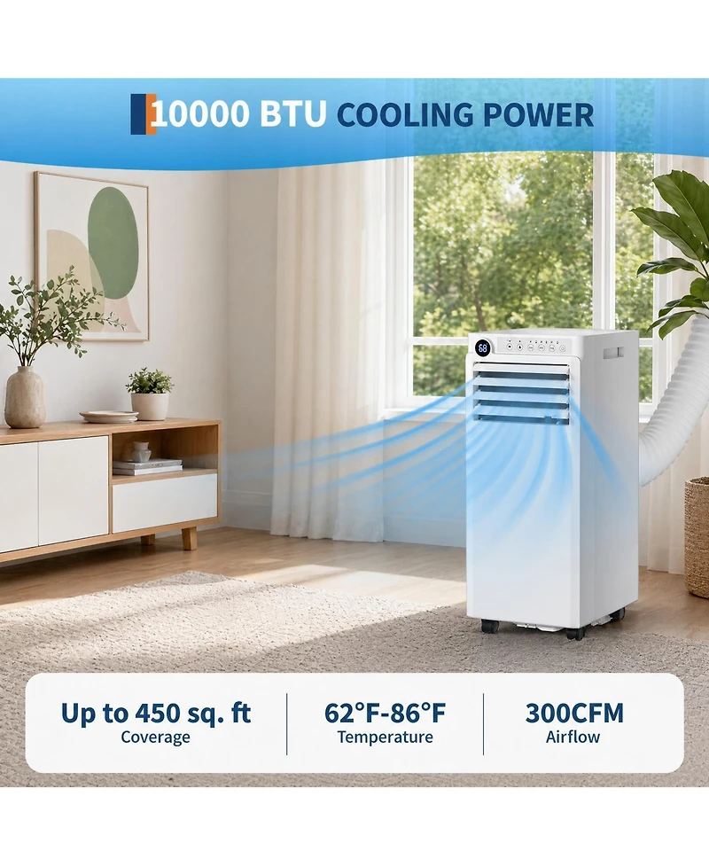 Xo Portable Air Conditioner, Cools/Heats Up to 450 Sq.Ft, 10000 Btu
